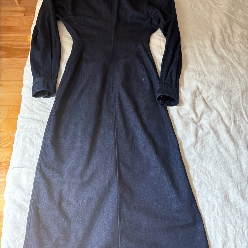 Uniqlo x Lemaire Women's Denim Long Sleeve Dress - Picture 6 of 10